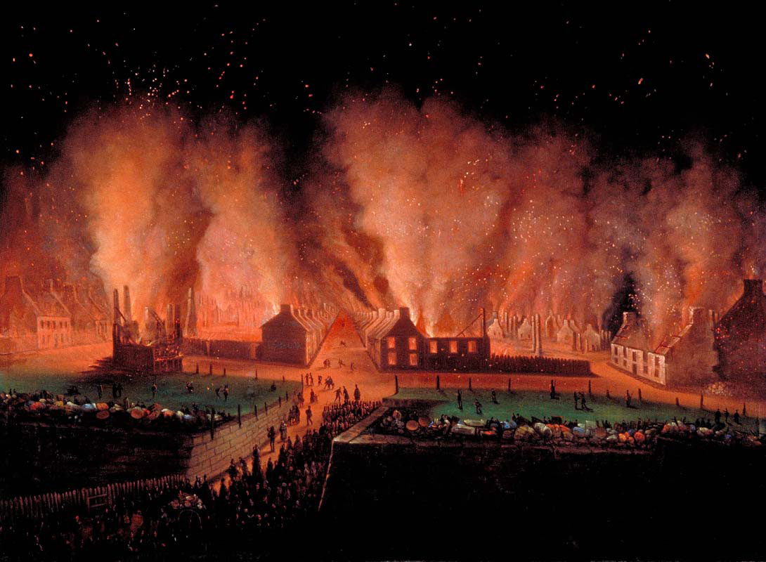 The Fire in the Saint-Jean Quarter-Seen Looking Westward
